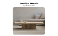 Rustic aesthetic dual-Level Coffee Table Distressed Finish Rectangular rectangular slab Table Minimalist Design Living Room Furniture Sturdy Construction for Apartment Dwellers, Interior Designers, Office Managers, Small Apartments, Lounge Area