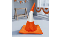 Bright Orange Traffic Cone Hat Funny Traffic Cone Costume Hat Pointed Soft for Halloween