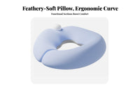 Breathable Beauty Bed Pillow Washable Face down Pillow Soft Support for Beauticians, Stomach Sleepers, Spa, Home, Travel