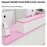 Modern Reception Desk Multi-Use Company Front Desk Sturdy and Sturdy Shop Cashier Counter for Shopkeepers, Receptionists, Retail Store, Lobby