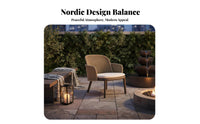 Waterresistant Wicker Seating set sun-resistant 4-Piece Conversation Group Nordic Design Patio Set All-Weather for Families, Homeowners, Adults, Garden, rearyard, Porch, pool area