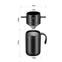 Stainless Steel Coffee Tumbler Thermal Cup Spill Resistant for Office