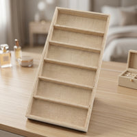 6-Compartment Eyeglasses Display Tray Rectangular Sunglass Organizer Tray Soft Sunglasses Organizer Guarding for Closet, Retail Counter