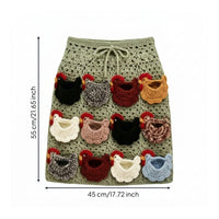 Handmade Crochet Egg Collecting Apron Cute Egg-Collecting Apron Soft Charming for Homestead