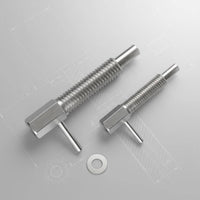 Precision Machined L-Handle Indexing Plunger High-Grade Material L-Shaped Knob Plunger Threaded Body Stop Stop Long-Lasting Construction for Machinery, Fixtures, Jigs