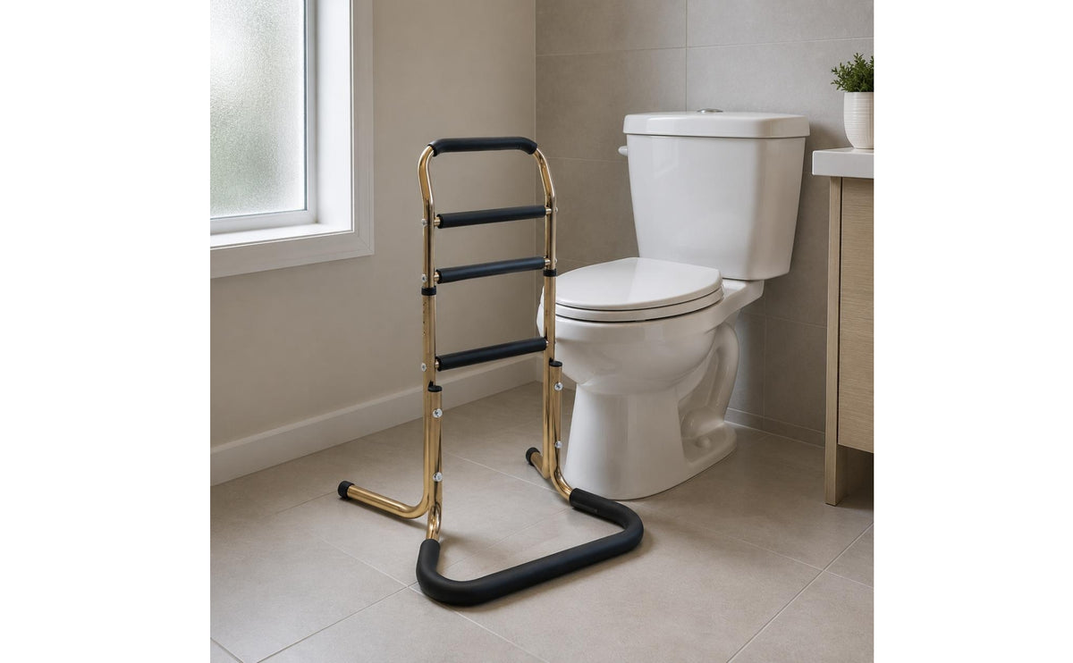 Standing Assist Frame Aluminum Alloy Standing Support Rail Padded Grip Toilet Support Structure