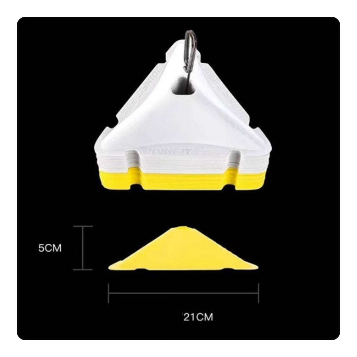 40 Pieces Sports Gear Triangular Marker Disc Center Cutout Stackable Marker Disc Holder Set Molded Grooves