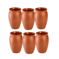 6 Pieces Terracotta-Brown Cantarito Cup Dishwasher Safe Cup Sturdy Drinking Cups Rustic for Hosts, Bartenders, Home Establishments, Parties, Everyday Use