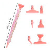 Threaded Diamond Painting Pen with Interchangeable Heads Ergonomic Diamond Painting Pen Comfortable Craft Tools Easy-Grip for Hobbyists