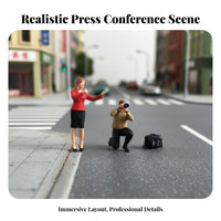 1:64 Scale Figure Highly Detailed Broadcasting Streamer Miniature Vlogger Scene Setting Figure Resin Material Miniature
