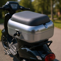 Motorcycle Tail Lockable Trunk Rigid-Body Seat Storage Box Hinged Lid Luggage Case