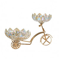 Pedal-Powered Fruit Tray Tricycle Fruit Bowl Tabletop Home Decor for Dining Table, Cabinet
