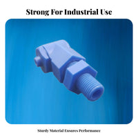Right Angle Full Cone Nozzle Detachable Three-Piece Design 90 Degree Solid Cone Nozzle PP Construction Industrial Component for Gas Scrubbing