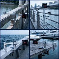 Secure Umbrella Clamp with Thumbscrew Adjustable Fishing Umbrella Holder Long-Lasting Hardware Versatile for Railing