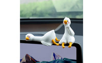 2 Pieces Cute Duck Car Ornaments Adorable Duck Dashboard Decorations Cartoon Car Dashboard Ornaments Kawaii for Drivers, Commuters