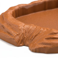 Realistic Rock Feeding Dish, Tortoise Water Bowl, Crested Gecko Terrarium Dual-Purpose Food and Water Dish for Reptiles and Frogs