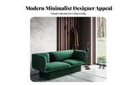 Nordic aesthetic 3-Seater Sofa Modern Design 3-Seater Minimalist Couch Clean Lines Living Room Furnishing Designer Inspired for Interior Designers, Apartment Dwellers, spa, Waiting Area, Lobby, Office