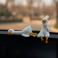2 Pieces Cute Duck Car Ornaments Adorable Duck Dashboard Decorations Cartoon Car Dashboard Ornaments Kawaii for Drivers, Commuters