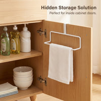 Metal Cloth Holder and Hanging Rack for Over the Door Storage, Iron Kitchen Cabinet for Small Spaces