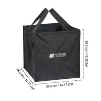 Collapsible Trash Bin 10L-100L, Foldable Car Trash Bin made of Tarpaulin, Square Waste Bin for Camping & Motorhome, 36x36x39cm