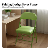 Folding Chair No Assembly Required Backrest Folding Chair Stable and Sturdy Cushioned Foldable Seat for Students, Renters, Dormitory, Meetings, Events