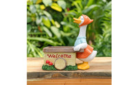Compact Goose Planter Rustic Resin Planter with Goose Charming Flower Pot Ornament Funny for Plant Lovers, Desk