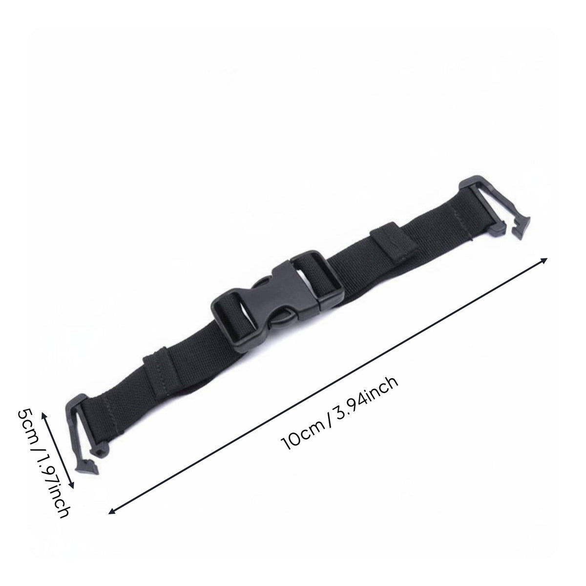Scuba BCD Chest Strap Removable Scuba Chest Buckle Adjustable 1 Inch Strap Material Buckle Set for Divers, Underwater Sports