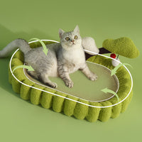 Money Tree Cat Toy with Large Oval Basin and Hemp Cat Nest Scratcher