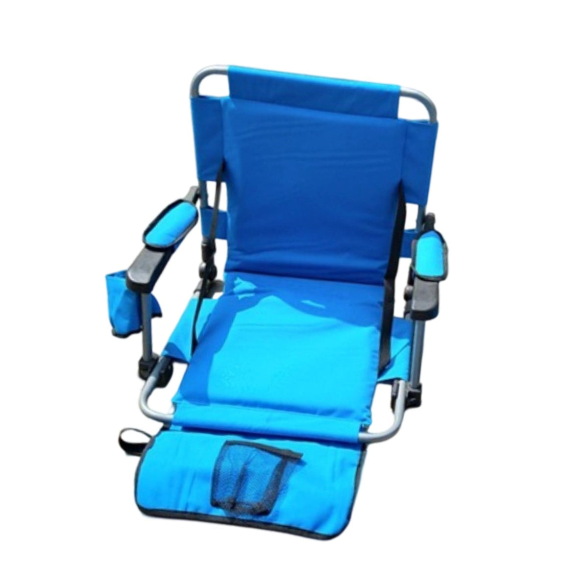 Stadium Chair with Back Support Storage Pocket Portable Stadium Chair Armrests Outdoor Seating for Pool
