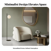 Modern Minimalist Design Scalloped rear Seating Group Soft Teddy Fabric Sofa Set Household Furnishing for Business Owners, Interior Designers, Homeowners