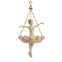 Graceful Ballet Dancer Hanging Planter Dance-Inspired Hanging Planter with Ballerina Figure Stylish Whimsical Ballerina Plant Holder Versatile for Garden