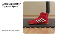 Kids Boxing Shoes Shock-Absorbing High-Top Wrestling Shoes Ankle Support Young Fighting Training Sneakers for Girls, Beginners, Competition, Gym, Mat