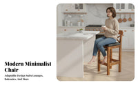 With Backrest Cross Back Bar Chair Stable Structure High Stool Integrated Footrest Seating Furniture Armless Design for Homeowners, Adults, Business Owners, Cafe, Reception Area, Restaurant, Eatery