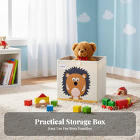 Cartoon creature Storage Cube easy-care CreatureThemed textile container Foldable for children