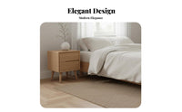 Nordic Aesthetic Bedside Drawer Unit Compact Design Nightstand Easy Assembly Bedroom Furniture Dust-Proof Drawers for Apartment Dwellers, Homeowners, Students, Dorm Room, Entryway, Home from the Edgeice