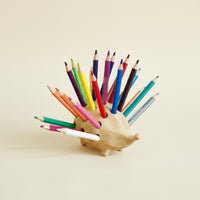 Cute Cartoon Hedgehog Holder Multifunctional Hedgehog Pen Holder Multipurpose Resin Desk Organizer for Kids