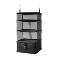 Divided Tiers Zippered Hanging Organizer Rigid Frame 4 Tier Hanging Closet Organizer