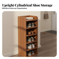 Space Saving Rotating Shoe Cabinet High Capacity Rotating Shoe Rack Adjustable Shelves Multi-Tier Storage Carousel Dustproof for Apartment Dwellers, Homeowners, Families, Entryway, Hallway, Bedroom, Living Room