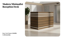 Thickened Countertop Modern Reception Desk Scratch Resistant Company Welcome Desk Long-Lasting Construction Office Reception Table Environmentally Friendly Material for Receptionists, Shopkeepers, Business Owners, Hotel Lobby, Salon