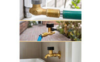 Compact Garden Hose Shut off Valve with Washers Smooth Hose Connector with Shut off Valve Easy-Turn Leak-Proof for Gardeners, Lawn Watering