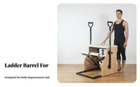 Maple Wood Construction Pilates Ladder Barrel Improves Posture Stretching Stretching Ladder Flexibility Training Wooden Pilates Arc Stable Frame for Beginners, People with Sedentary Lifestyles, Seniors, Gym