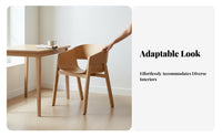 Nordic aesthetic Wooden Chair with Woven Seat Modern Minimalist Armchair sturdy Wood Frame Dining Seating Sturdy Construction for Restaurant Owners, Interior Designers, Homeowners, Cafe, Kitchen, Living Room