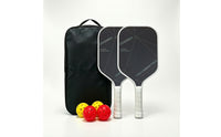 2 Pieces Pickleball Paddle Carbon Fiber Pickleball Paddle with Bag Perforated Grip Lightweight for Intermediate Players