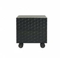 Vintage Inspired Bedside Storage Unit stylish design Wavy Front Cabinet adaptable Use Nightstand sturdy Construction for Homeowners, Apartment Dwellers, Adults, Bedroom, Entryway, Living Room, Hallway
