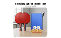 Table Pong Paddle Set Inverted Rubber Table Racket Sport Racket Set 2 Player Table Pong Kit Comfortable Grip 2 Player Table