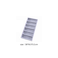 6-Compartment Eyeglasses Display Tray Rectangular Sunglass Organizer Tray Soft Sunglasses Organizer Guarding for Closet, Retail Counter