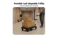 Foldable Convertible Folding Dolly Lightweight Collapsible Luggage Dolly Space Saving Platform Trolley Telescopic Handle for Travelers, Homeowners, Warehouse Workers, Traveling, Workshop, Garage, Shopping