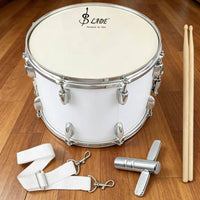 Thick Wooden Shell Marching Snare Drum Includes Drumsticks 14 Inch Snare Drum Sturdy Metal Hoops Percussion Instrument for Procession
