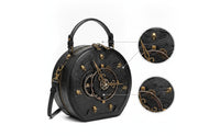 Crossbody Bag Steampunk Shoulder Bag with Detachable Strap Gothic Purse for Women, Concerts, Travel