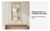 High-End Feel Textured Cream Design Painting Ready to Hang Hallway Decorative Painting Crystal Porcelain Surface Minimalist Still Life Art for Home Decorators, Design Enthusiasts, Gift Givers, Entrance, Entryway, Living Room, Bedroom